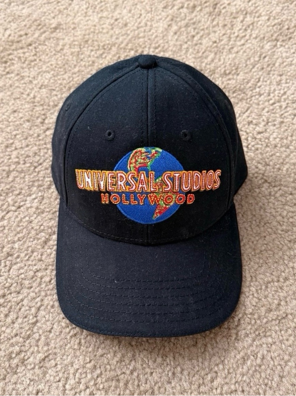 Universal Studios Hollywood Black Logo Baseball Cap